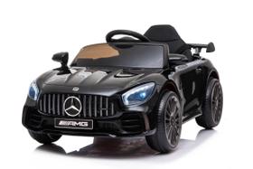 Carrinho Elétrico Mini Mercedes Luxo 12v Preto Carro motorizado Infantil Som Luz Controle Menino Men - Toys Plus