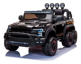 Carrinho Elétrico Mini Picape 12v 6 Rodas Reproduz MP3 Suspensão Cinto de Segurança Banco Importway Velocidade Máxima 5k