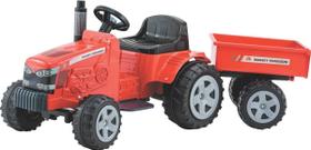 Carrinho Elétrico Trator Massey Ferguson 6V Infantil de Passeio Vermelho Biemme