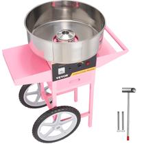 Carrinho elétrico VEVOR para máquina de algodão doce 1000W com tigela rosa