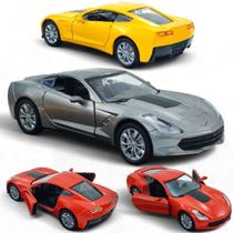 Carrinho em Miniatura Chevrolet Corvette C7 Metal Brinquedos para Meninos