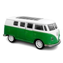 Carrinho em Miniatura Perua Kombi Verde de Ferro Realista 1:32