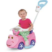 Carrinho empurrador feminino ra baby car menina 2x1 mercotoys