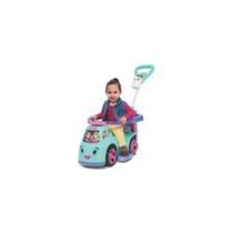 Carrinho empurrador infantil com mesinha 3x1 big truck fashion feminino mercotoys