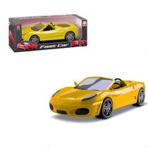 Carrinho Esportivo Amarelo Brinquedo Fast Car Conversível
