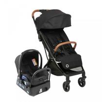 Carrinho Eva Black com Bebê Conforto e Base Maxi Cosi