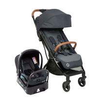 Carrinho Eva Graphite com Bebê Conforto e Base Maxi Cosi