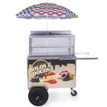 Carrinho Expositor R2 em Inox para Doces e Bolos Gourmet 1242