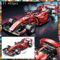 Carrinho f1 brinquedo de montar e construir bloco tipo lego com 455 peças
