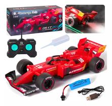Carrinho F1 Controle Remoto Efeito Realista de Fumaça e LED Carrinho F1 Controle Remoto Efeito Realista de Fumaça e LED