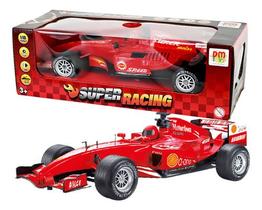 Carrinho F1 Fricção Pullback Superracing Com Luz Som Ferrari