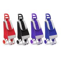 Carrinho feira compras supermercado multiuso mao dobravel sacola ecologica bolsinho