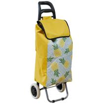 Carrinho Feira Estampado Abacaxi Amarelo Just Home Collection