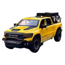 Carrinho fricção e bateria pickup dog ram 1000, abre as portas, liga motor e acende as luzes