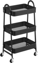 Carrinho Fruteira Organizador Ambiente Premium 3 Andar Inox Carrinho Fruteira Organizador Ambiente Premium 3 Andar Inox