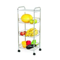 Carrinho fruteira ret.crom.c/tampo