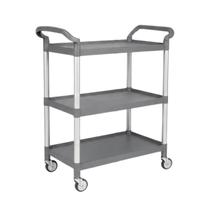 Carrinho Funcional Bandeja Triplex para Serviços Gp Inox Cor:CINZATamanho:100CM X 48,5CM Carrinho Funcional Bandeja Triplex para Serviços Gp Inox Cor:CINZATamanho:100CM X 48,5CM