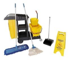Carrinho Funcional De Limpeza Completo