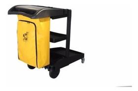 Carrinho Funcional De Limpeza - W2 -Jsn + Placa Piso Molhado