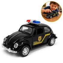 Carrinho fusca polícia federal 1:36 miniatura metal fricção abre portas capô brinquedo colecionável infantil e adulto Carrinho fusca polícia federal 1:36 miniatura metal fricção abre portas capô brinquedo colecionável infantil e adulto