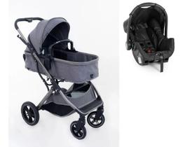 Carrinho Galzerano Zoe Moises Prata Com Bebe Conforto Grid