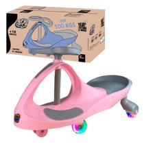 Carrinho Gira Gira Car Rolimã Com Luzes Até 100Kg Rosa Claro - Fenix Brinquedos
