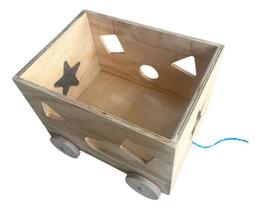Carrinho Guarda Brinquedos Multiuso Montessoriano Madeira Carrinho Guarda Brinquedos Multiuso Montessoriano Madeira