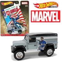 Carrinho Hot Wheels Defender 110 Ht Nick Fury Shield - Mattel Premium