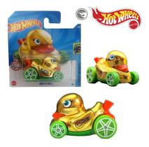 Carrinho Hot Wheels - Duck N' Roll Dourado - T hunt - Hcy06