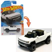 Carrinho Hot Wheels GMC Hummer EV Branco Colecionável Mattel