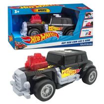 Carrinho Hot Wheels Hot Rod Preto com Luz e Som 2 Funções - Multikids +3 Anos