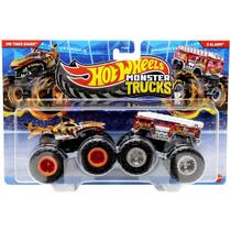 Carrinho HOT Wheels Monster TRUCK HW Tiger SHARK X 5 ALARM Mattel FYJ64
