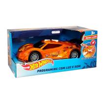 Carrinho Hot Wheels Programing C/Luz E Som Laranja Multikids