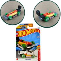 Carrinho Hot Wheels Street Wiener Fast Foodie Cachorro-Quente Open Wheel Diecast 1:64 HYX29 Carrinho Hot Wheels Street Wiener Fast Foodie Cachorro-Quente Open Wheel Diecast 1:64 HYX29