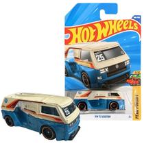 Carrinho Hot Wheels VW T3 Custom Azul JBB21 Mattel Carrinho Hot Wheels VW T3 Custom Azul JBB21 Mattel