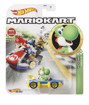 Carrinho Hot Wheels Yoshi Mach 8 Mario Kart Mattel Novo