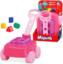 Carrinho Infantil Bebê Criança Para Puxar com Blocos Mipuxa Menina Cardoso Toys