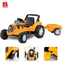 Carrinho Infantil Com Buzina Pá e Caçamba Big Valtra Eletrico 12V - Biemme