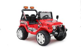 Carrinho Infantil Motorizado Elétrico Brinquedo Mini Jeep Vermelho