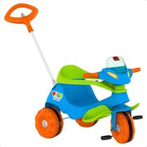 Carrinho Infantil Triciclo Velobaby Passeio e Pedal Azul 356 Bandeirante