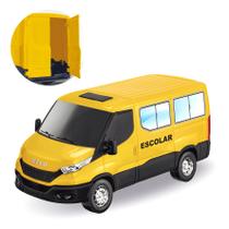 Carrinho Infantil Van Escolar Iveco Daily Roda Livre