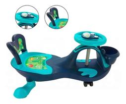 Carrinho Infantil Zippy Car Animais Azul Gira Gira - Zippy Toys