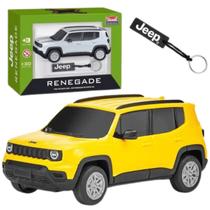Carrinho Jeep Renegade Miniatura Com Chaveiro Amarelo Usual Carrinho Jeep Renegade Miniatura Com Chaveiro Amarelo Usual