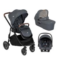 Carrinho Joie Versatrax Trio Bebê Conforto e Moisés Chumbo