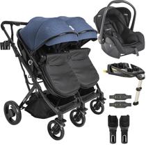 Carrinho Kiddo de Gemeos Bebe Conforto Base ISOFIX Vox Marinho Carrinho Kiddo de Gemeos Bebe Conforto Base ISOFIX Vox Marinho