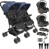 Carrinho Kiddo Gemeos 2 Bebe Conforto 2 Base ISOFIX Mascote Marinho Carrinho Kiddo Gemeos 2 Bebe Conforto 2 Base ISOFIX Mascote Marinho