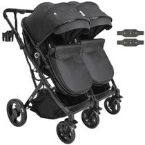 Carrinho Kiddo para Gemeos Duplo Vox II Preto