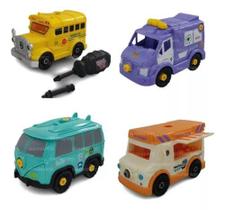 Carrinho Kit 4 Peças Kombi Ônibus Furgão Food Truck - Toy King