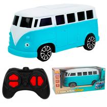 Carrinho Kombi Perua Retrô De Controle Remoto Com 4 Funções Escala 1:18 Rodas Emborrachas