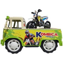 Carrinho Kombica Grande Perua com Moto Infantil Trail